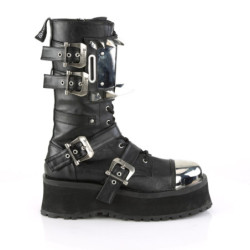 Demonia GRAVEDIGGER-250 Black Vegan Platform Men Boots