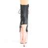 Pleaser FLAMINGO-1020 Black Vegan Leather Rose Gold
