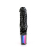 Pleaser FLAMINGO-1020RC Black Patent Rainbow Chrome