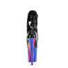 Pleaser FLAMINGO-1020RC Black Patent Rainbow Chrome