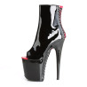 Pleaser FLAMINGO-1025 Black-Red Patent Sale Women