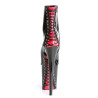 Pleaser FLAMINGO-1025 Black-Red Patent Sale Women