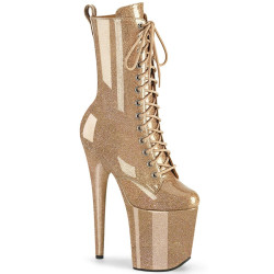 Pleaser FLAMINGO-1040GP Gold Glitter Patent Sale Women
