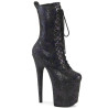 Pleaser FLAMINGO-1040SPF Black Metallic Snake Print