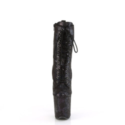 Pleaser FLAMINGO-1040SPF Black Metallic Snake Print
