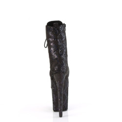Pleaser FLAMINGO-1040SPF Black Metallic Snake Print