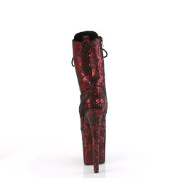 Pleaser FLAMINGO-1040SPF Red Metallic Snake Print Fabric