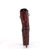 Pleaser FLAMINGO-1040SPF Red Metallic Snake Print Fabric