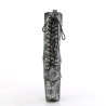Pleaser FLAMINGO-1040SPF Silver Metallic Hologram Snake