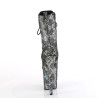 Pleaser FLAMINGO-1040SPF Silver Metallic Hologram Snake