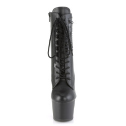 Pleaser ADORE-1020PK Black Vegan Leather Ankle Boots