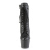 Pleaser ADORE-1020PK Black Vegan Leather Ankle Boots