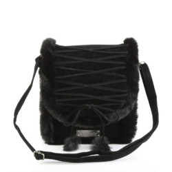Demonia HB-663 Black Vegan Suede Handbags Women