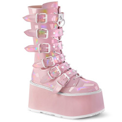 Demonia DAMNED-225 Rose Hologram Platform Boots