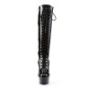 Pleaser DELIGHT-2023 Black Platform Stiletto Boots