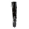 Pleaser DELIGHT-2023 Black Platform Stiletto Boots