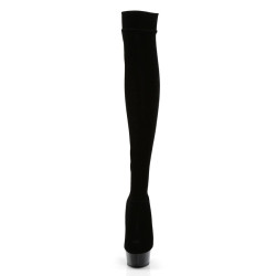 Pleaser DELIGHT-3002 Velvet Stretch Over The Knee Boots