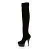 Pleaser DELIGHT-3002 Velvet Stretch Over The Knee Boots