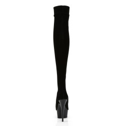 Pleaser DELIGHT-3002 Velvet Stretch Over The Knee Boots