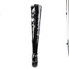 Devious DOMINA-3000 Patent Stiletto Heeled Thigh Boots