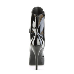 Devious INDULGE-1020 Black Patent Women's Ankle Boots