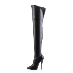Devious DOMINA-3000 Vegan Stiletto Heeled Thigh Boots