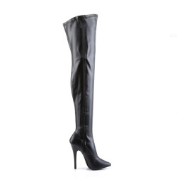 Devious DOMINA-3000 Vegan Stiletto Heeled Thigh Boots