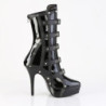 Devious INDULGE-1038 Black Patent Women's Ankle Boots
