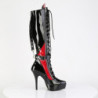 Devious INDULGE-2028 Black-Red Platform Fetish Boots