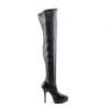 Devious INDULGE-3000 Black Platform Thigh High Boots