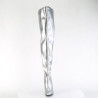 Pleaser SEDUCE-3000WC Silver Wide Shaft Thigh Boots