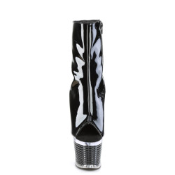 Pleaser SPECTATOR-1021 Black Patent Transparent Boots