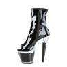 Pleaser SPECTATOR-1021 Black Patent Transparent Boots