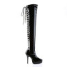 Devious INDULGE-3063 Patent Platform Thigh High Boots