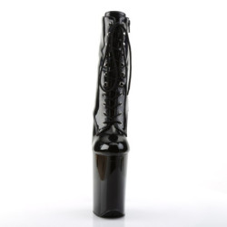 Pleaser INFINITY-1020 Black High Heeled Ankle Boots