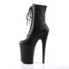 Pleaser INFINITY-1020 Black Vegan Leather Ankle Boots