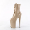 Pleaser INFINITY-1020 Nude Patent Women's Ankle Boots