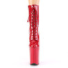 Pleaser INFINITY-1020 Red Patent Ankle High Boots Women