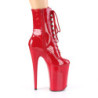 Pleaser INFINITY-1020 Red Patent Ankle High Boots Women
