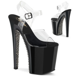 Pleaser XTREME-808SPRS Pewter Pole Dance High Heels Shoes