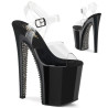 Pleaser XTREME-808SPRS Pewter Pole Dance High Heels Shoes