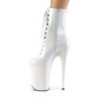 Pleaser INFINITY-1020 White Patent Women Ankle Boots