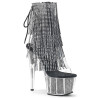 Pleaser ADORE-1017SRS Transparent Black Strass Boots