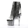 Pleaser ADORE-1017SRS Transparent Black Strass Boots