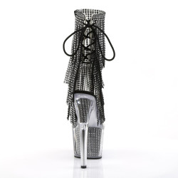 Pleaser ADORE-1017SRS Transparent Black Strass Boots