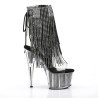 Pleaser ADORE-1017SRS Transparent Black Strass Boots