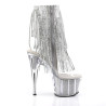 Pleaser ADORE-1017SRS Transparent Silver Strass Boots