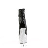 Pleaser ADORE-1018LG Black Vegan Leather Silver Glitter