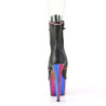Pleaser ADORE-1021RC-02 Black Vegan Leather Rainbow