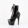 Pleaser ADORE-1020ESC Black Patent Women Ankle Boots